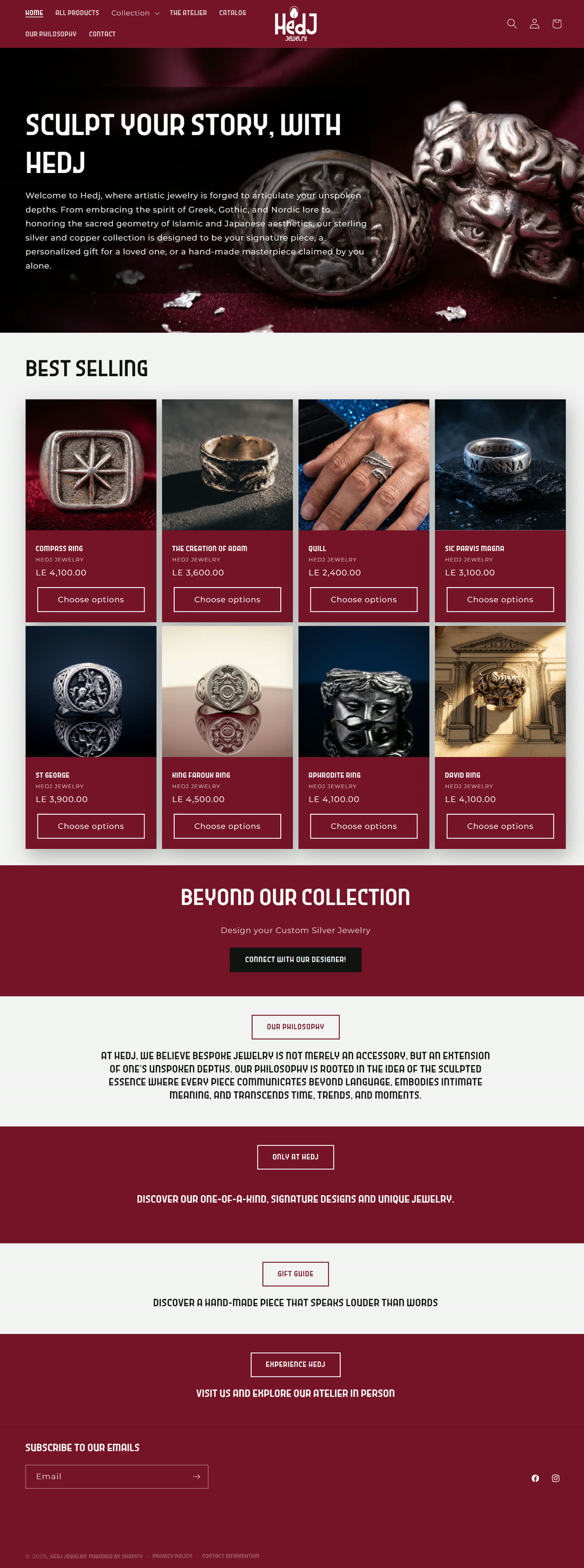 Hedj Jewellery website — built with OmniBrief