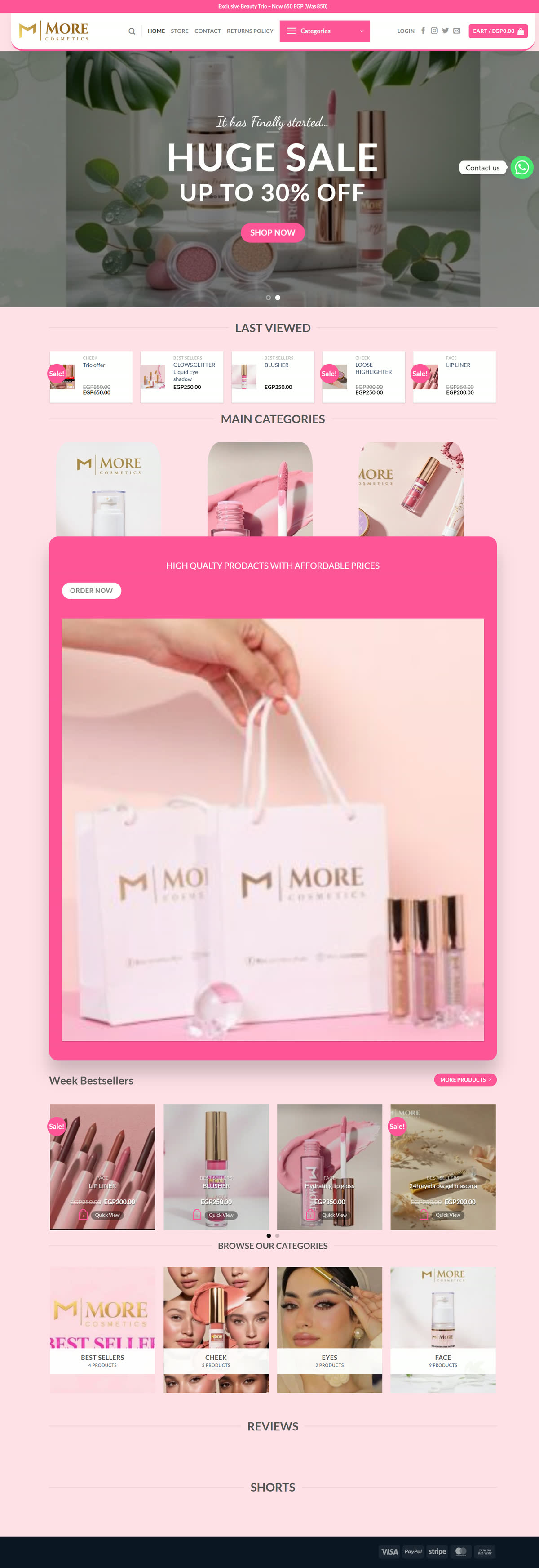 More Cosmetics website — built with OmniBrief